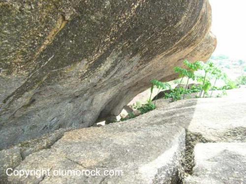 A rock crevice - one of the paths up the rock